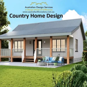 2 Bedroom Country Cottage House Plan | Small Home Design 84.9 m² (914 sq. ft.)